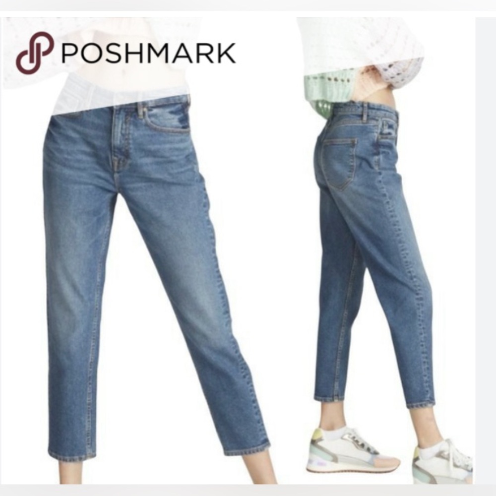 Vigoss Womens 26W X 26L High Rise Friday Tapered Denim Boyfriend Jeans       NWT